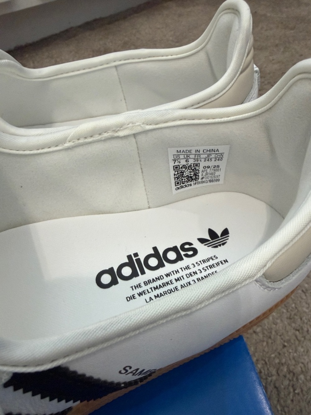 Adidas Samba Jane Mary-Jane Sneakers - White/Black/Tan - Picture 5 of 7